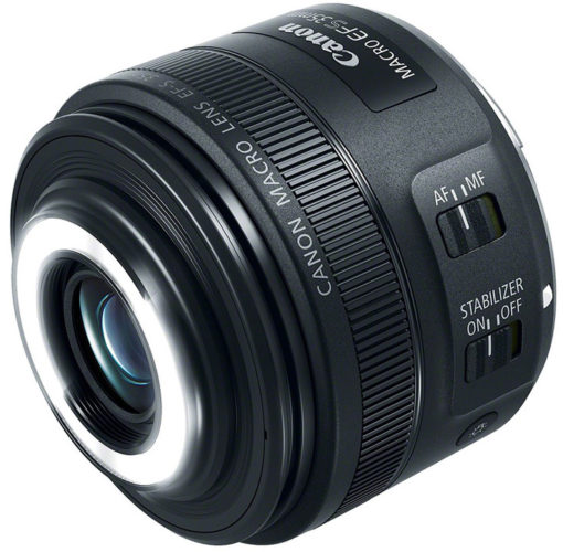 Объектив Canon EF-S 35mm f/2.8 Macro IS STM оснащен встроенной подсветкой для макросъемки