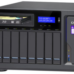 Хранилища с сетевым подключением QNAP TVS-882BR могут быть оснащены приводами Blu-ray