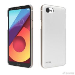 Изображение смартфона LG Q6 демонстрирует отсутствие сканера отпечатков пальцев